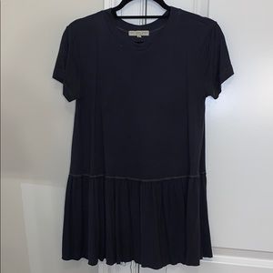 washed black UO loose peplum tee